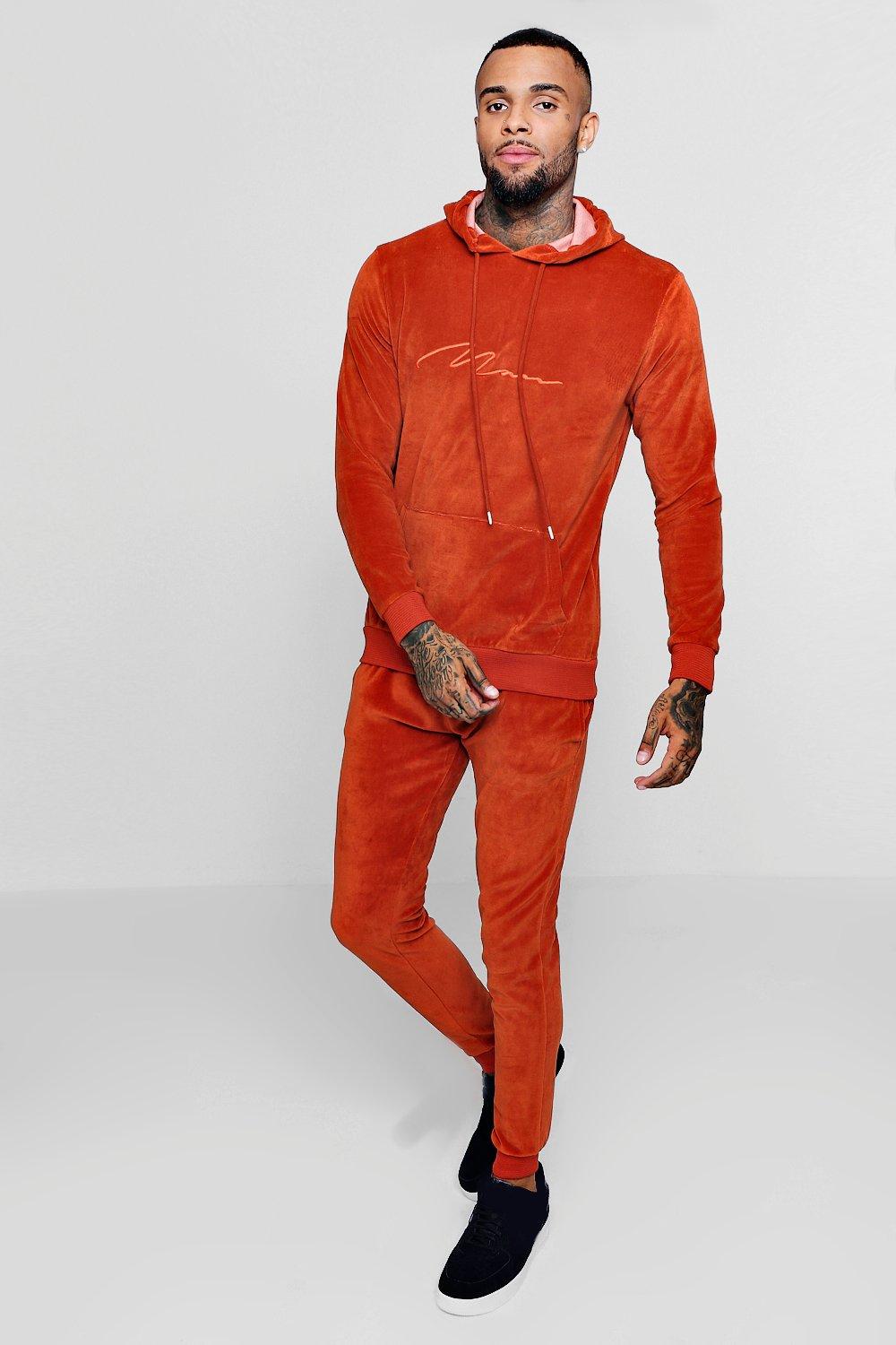 red velour suit