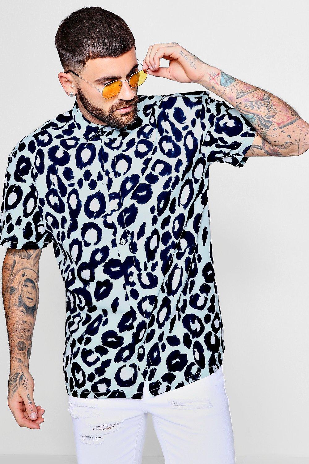 leopard print oversized t shirt dress