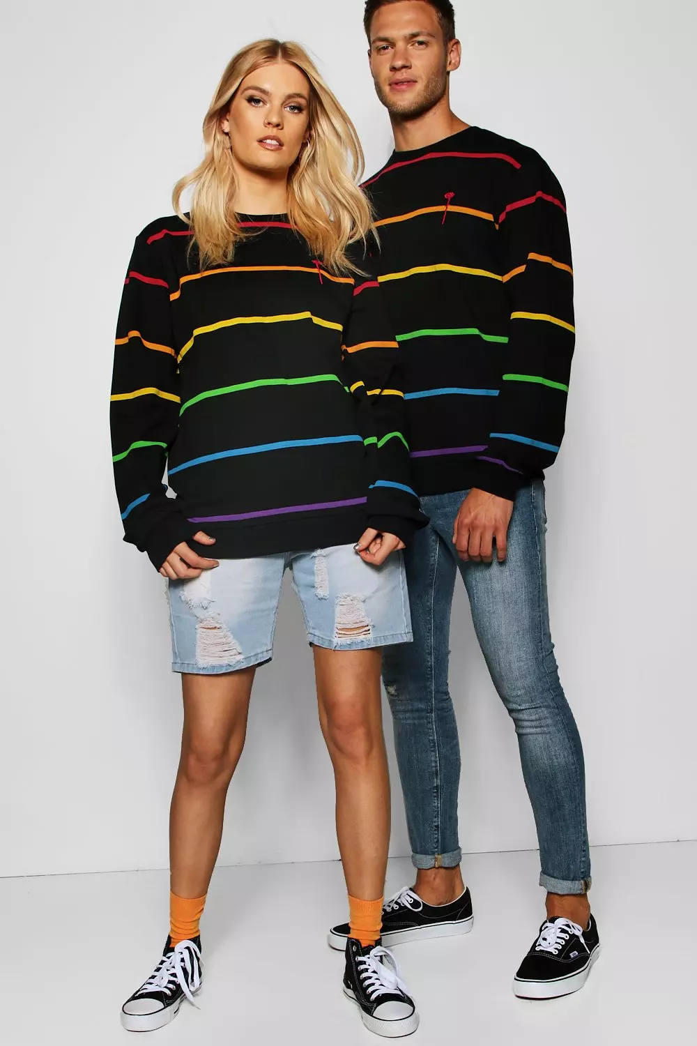 Pride Printed Sweater with Embroidered Chest alternative image