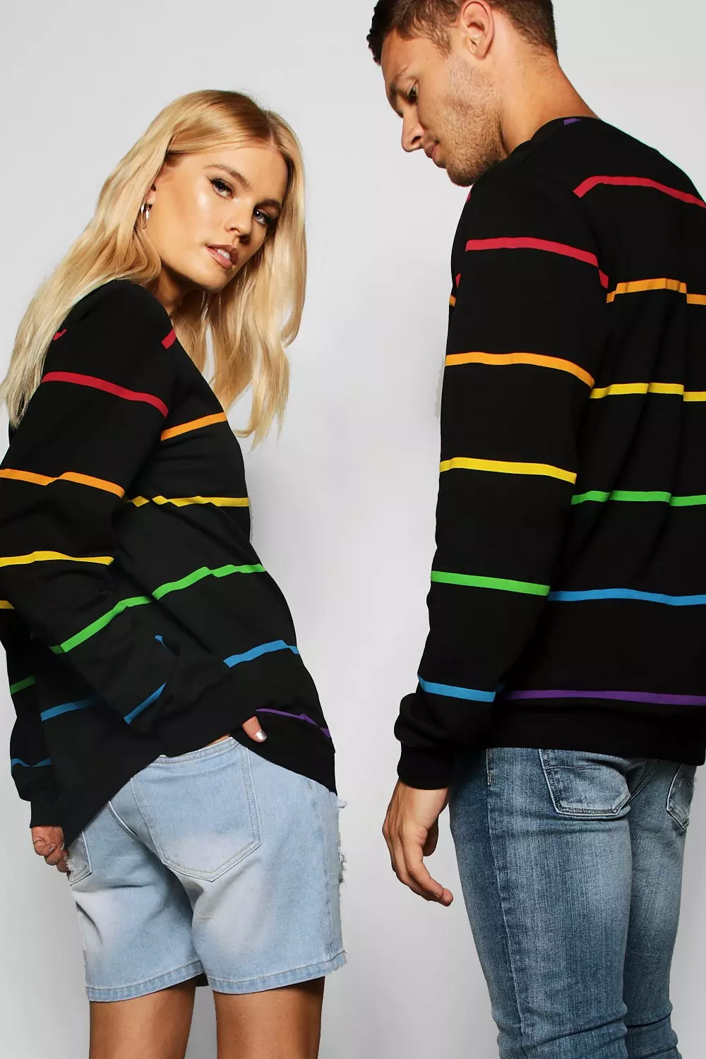 Pride Printed Sweater with Embroidered Chest alternative image