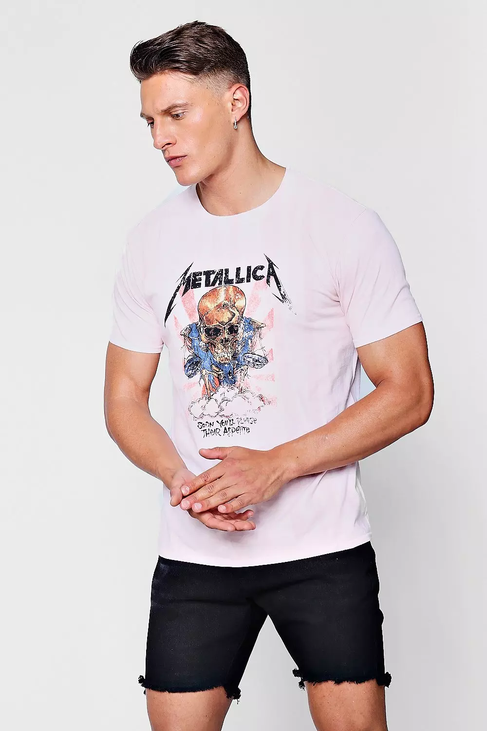 T-Shirt Con Stampa In Fantasia Tie Dye Metallizzata immagine alternativa