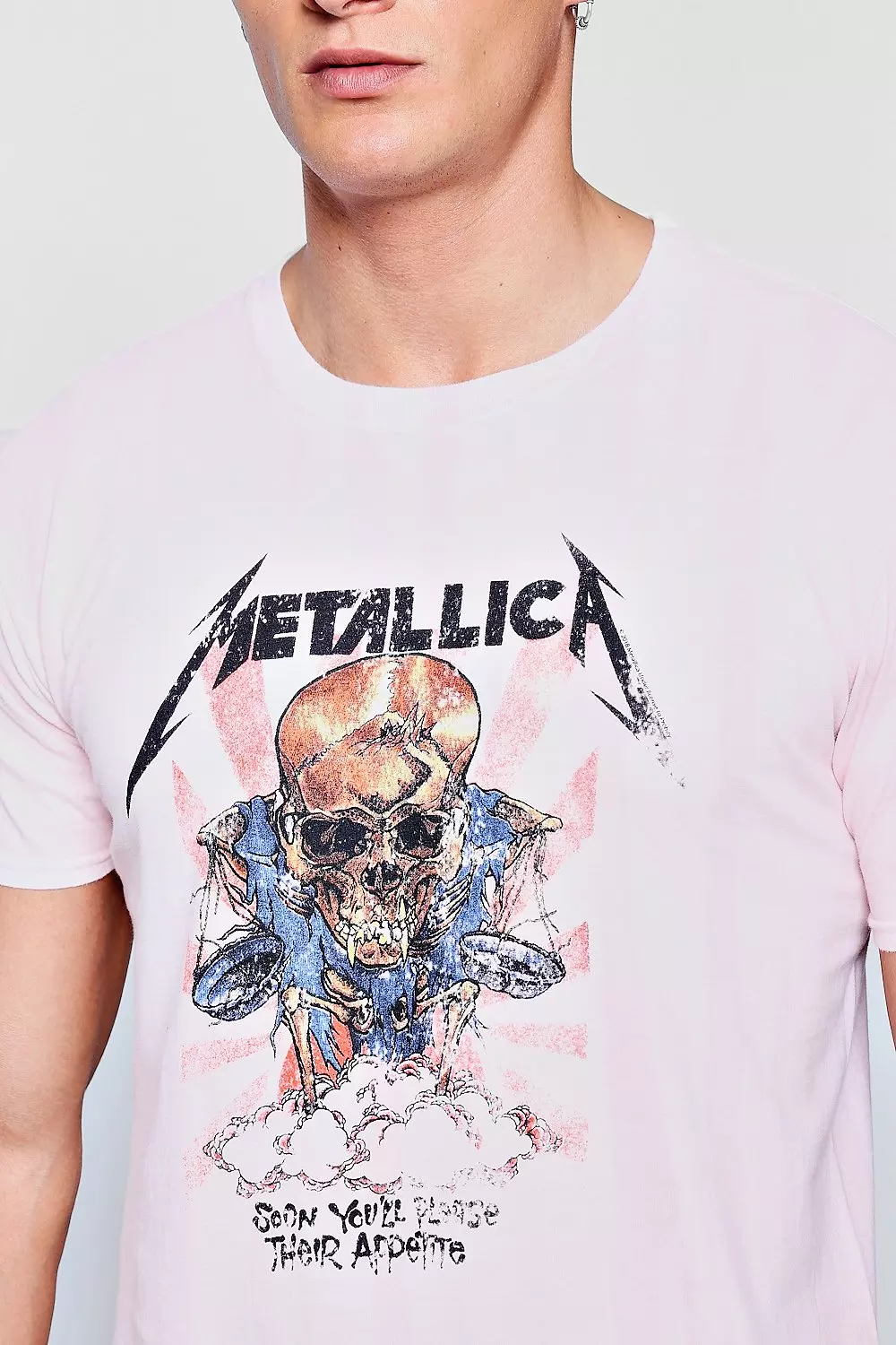 T-Shirt Con Stampa In Fantasia Tie Dye Metallizzata immagine alternativa