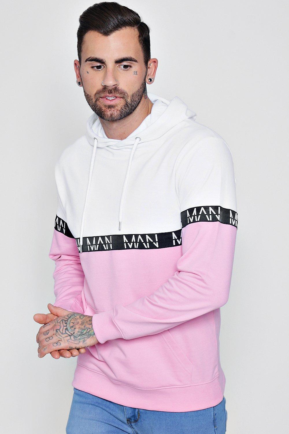 pink guys hoodie