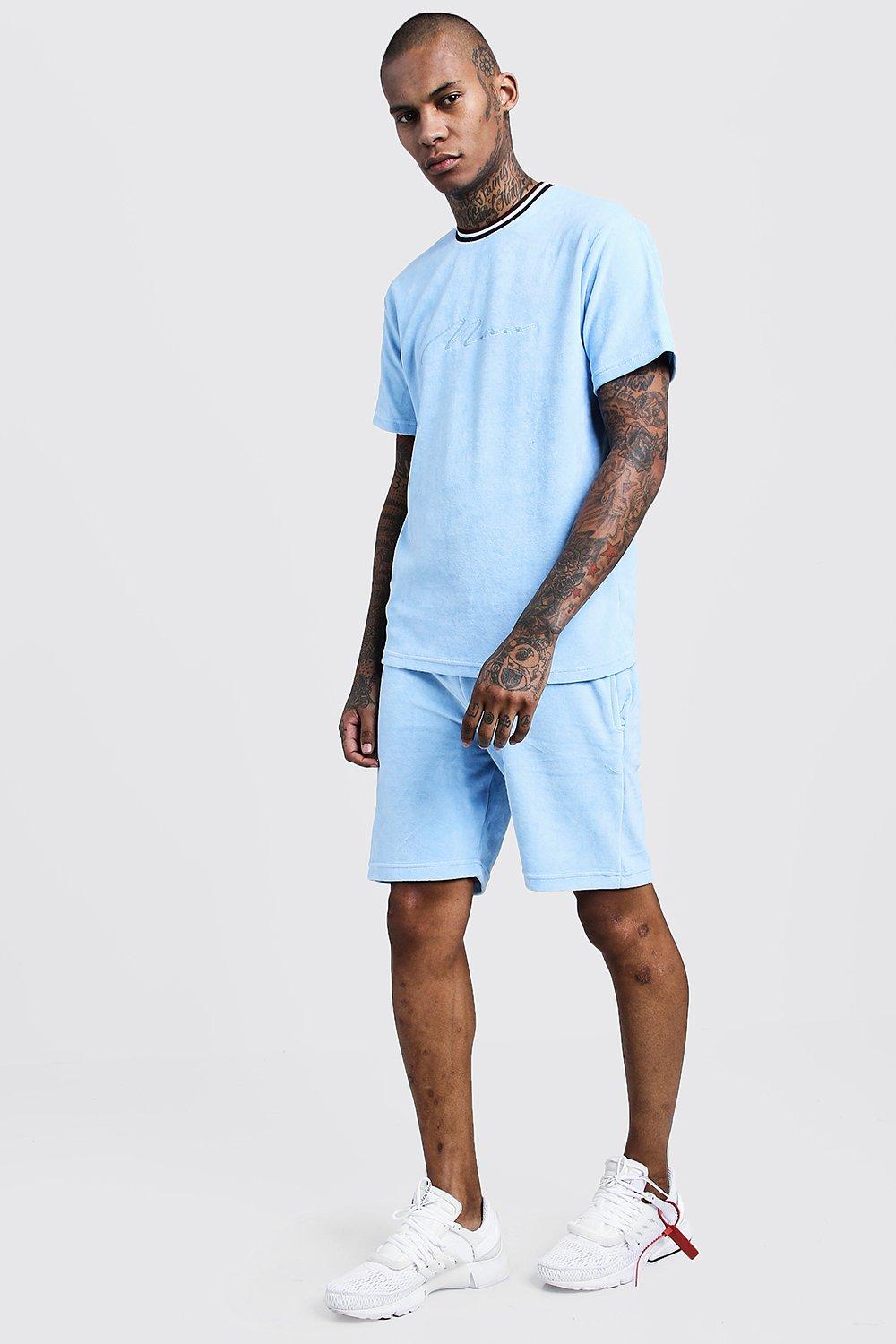 boohooman blue tracksuit