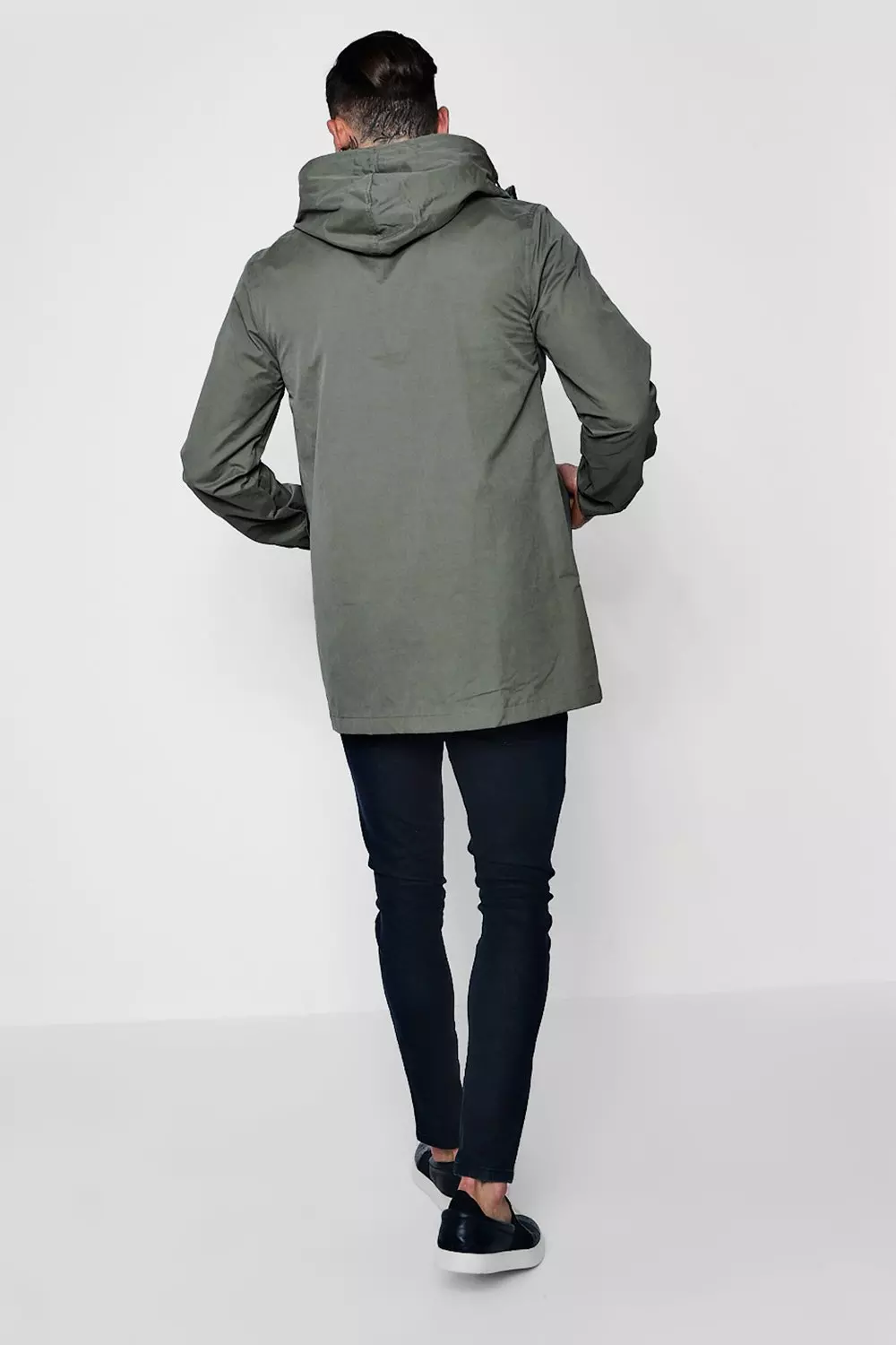 Lightweight Hooded Fishtail Parka boohooMAN IE