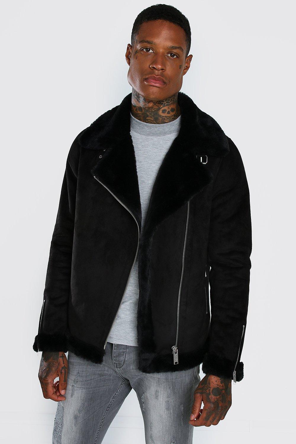 Boohooman 2025 aviator jacket