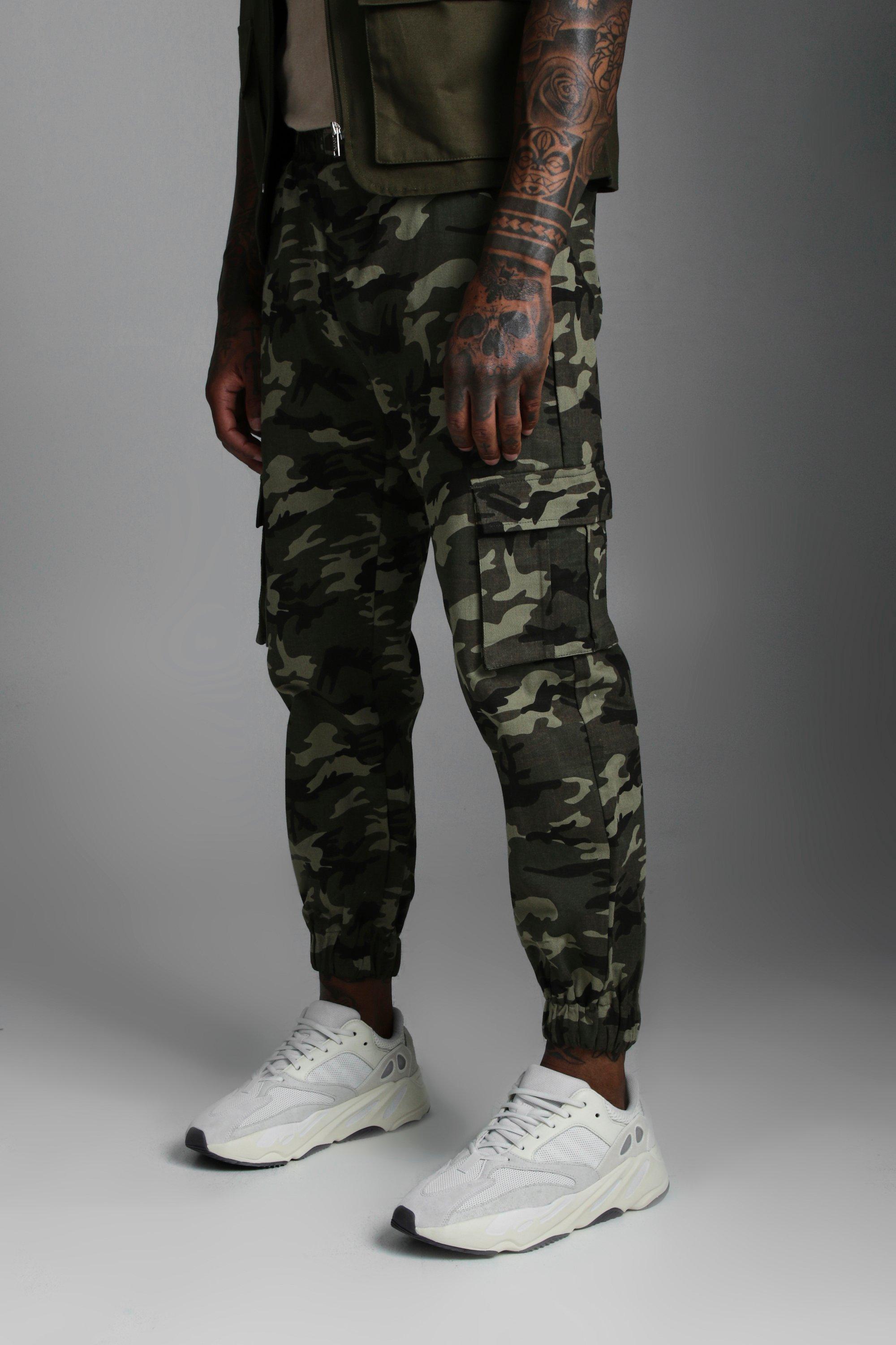 Boohooman Grey Cargo Joggers - Boohooman Skinny Fit Cargo Joggers In ...