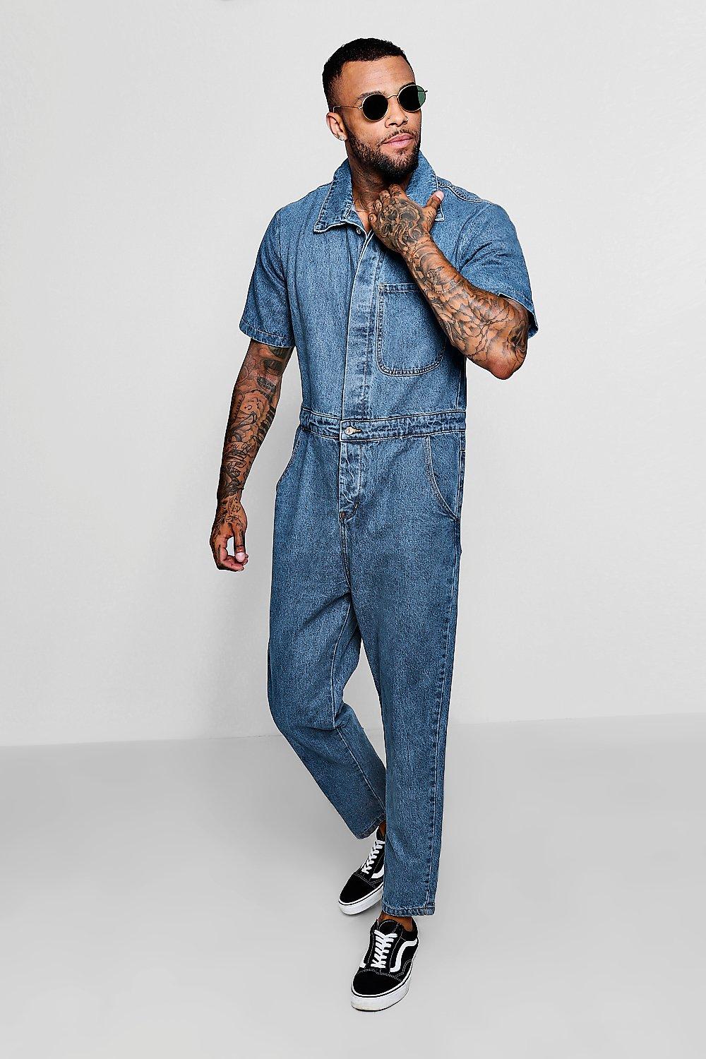 men's denim boiler suit