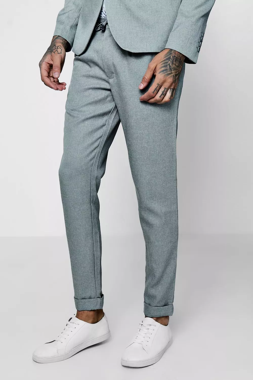 Slim Fit Smart Jogger Trousers boohooMAN