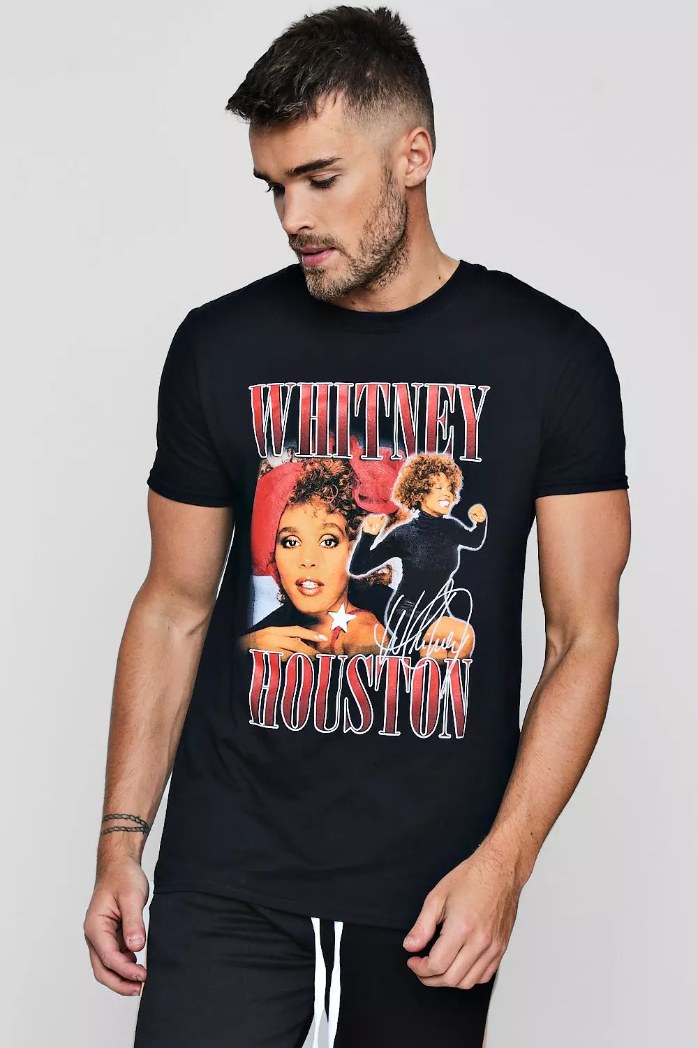 Black Whitney Houston License Print T-Shirt alternative image
