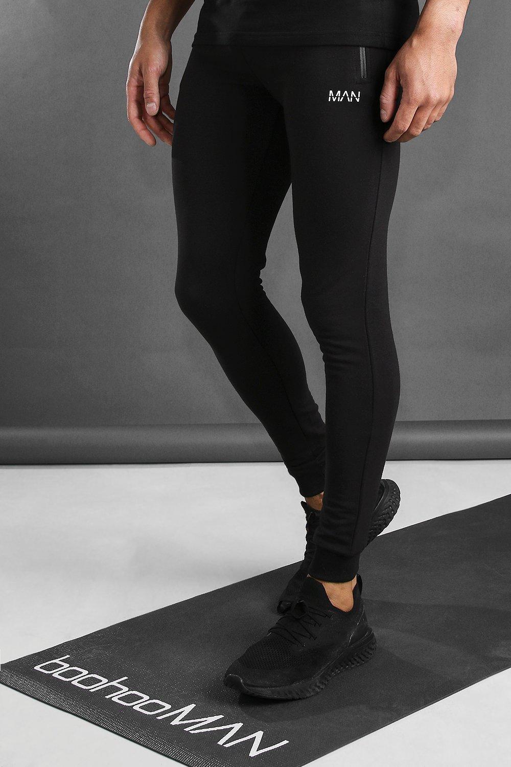 black joggers with zip pockets