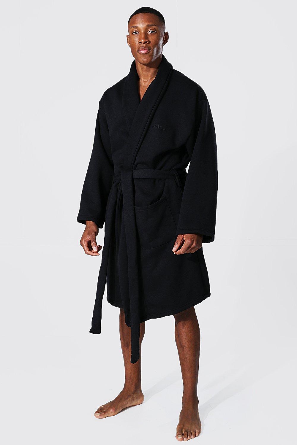 Heavy Jersey Dressing Gown boohooMAN USA