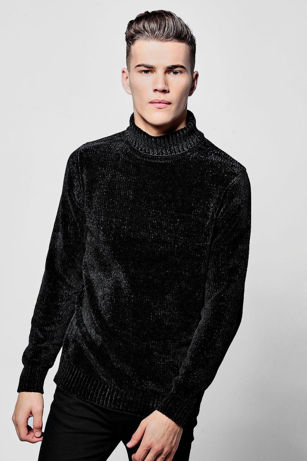 chenille roll neck jumper