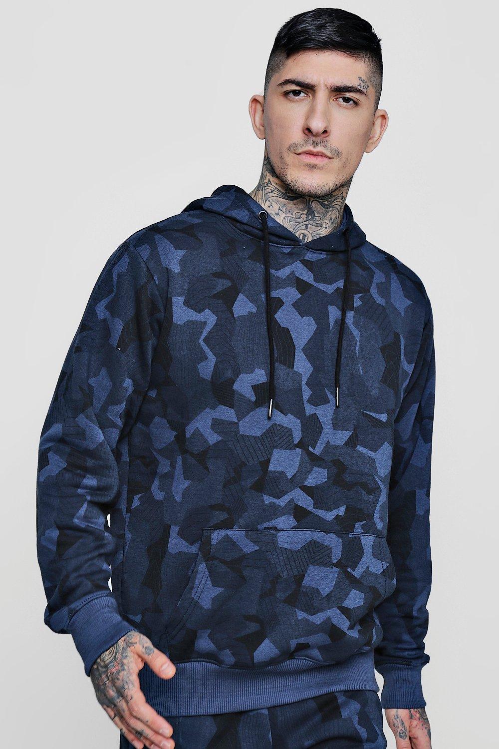 blue camo hoodie