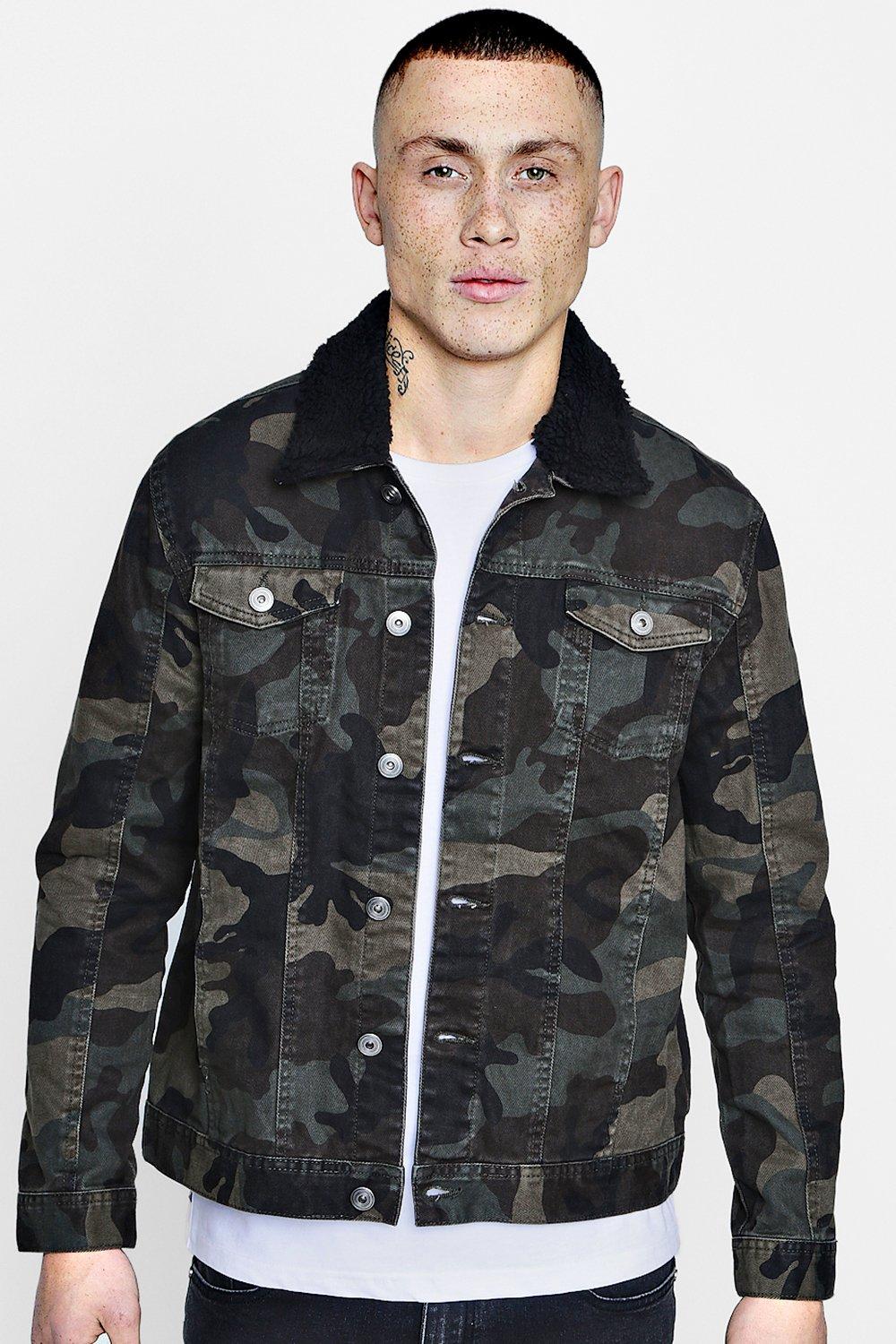 Men's camouflage 2025 denim jacket