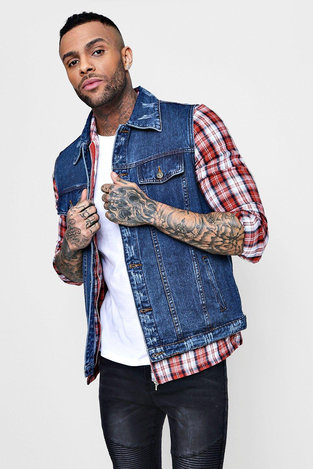 sleeveless jean jacket