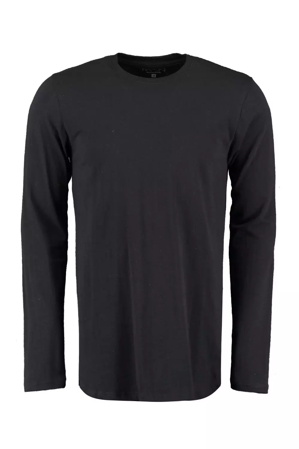 Muscle Fit Long Sleeve Curve Hem T-Shirt alternative image