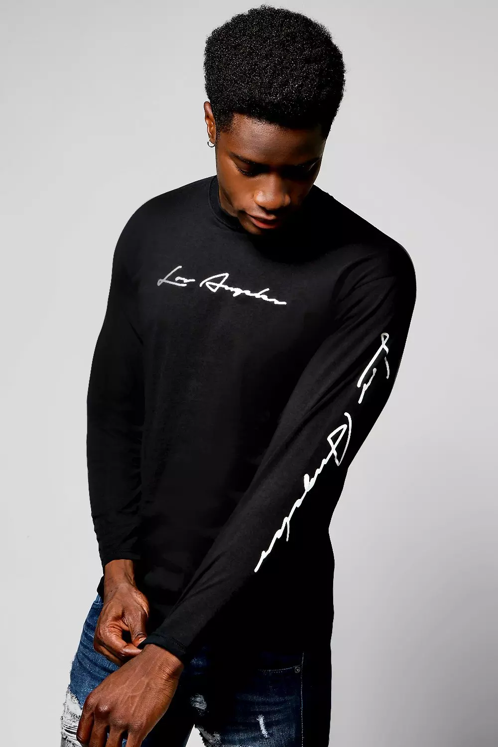 Black Long Sleeve Los Angeles T-Shirt alternative image