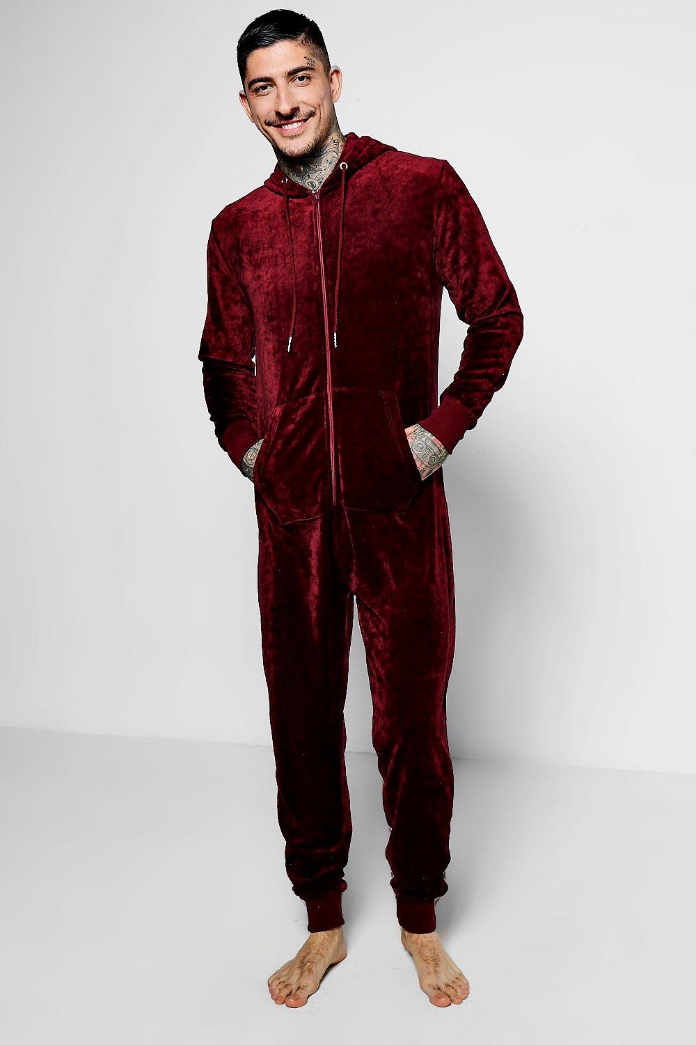 mens velour lounge set