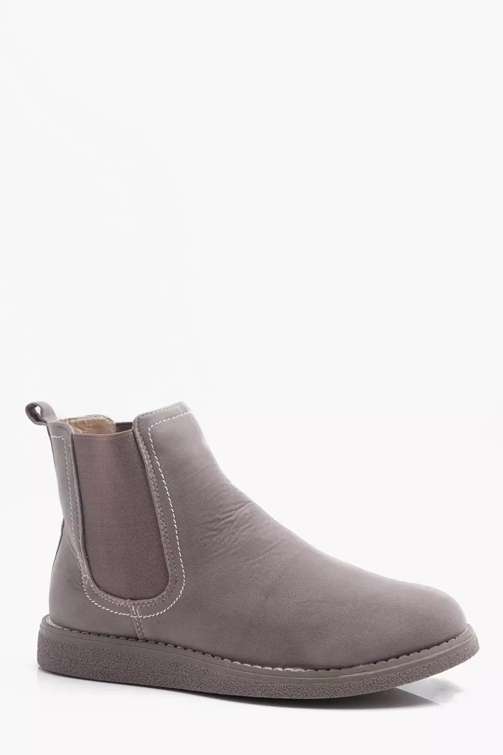 Taupe Crepe Sole Chelsea Boots alternatieve afbeelding