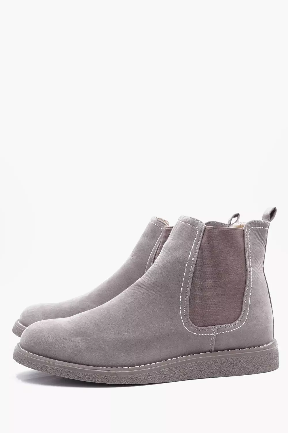 Taupe Crepe Sole Chelsea Boots alternatieve afbeelding