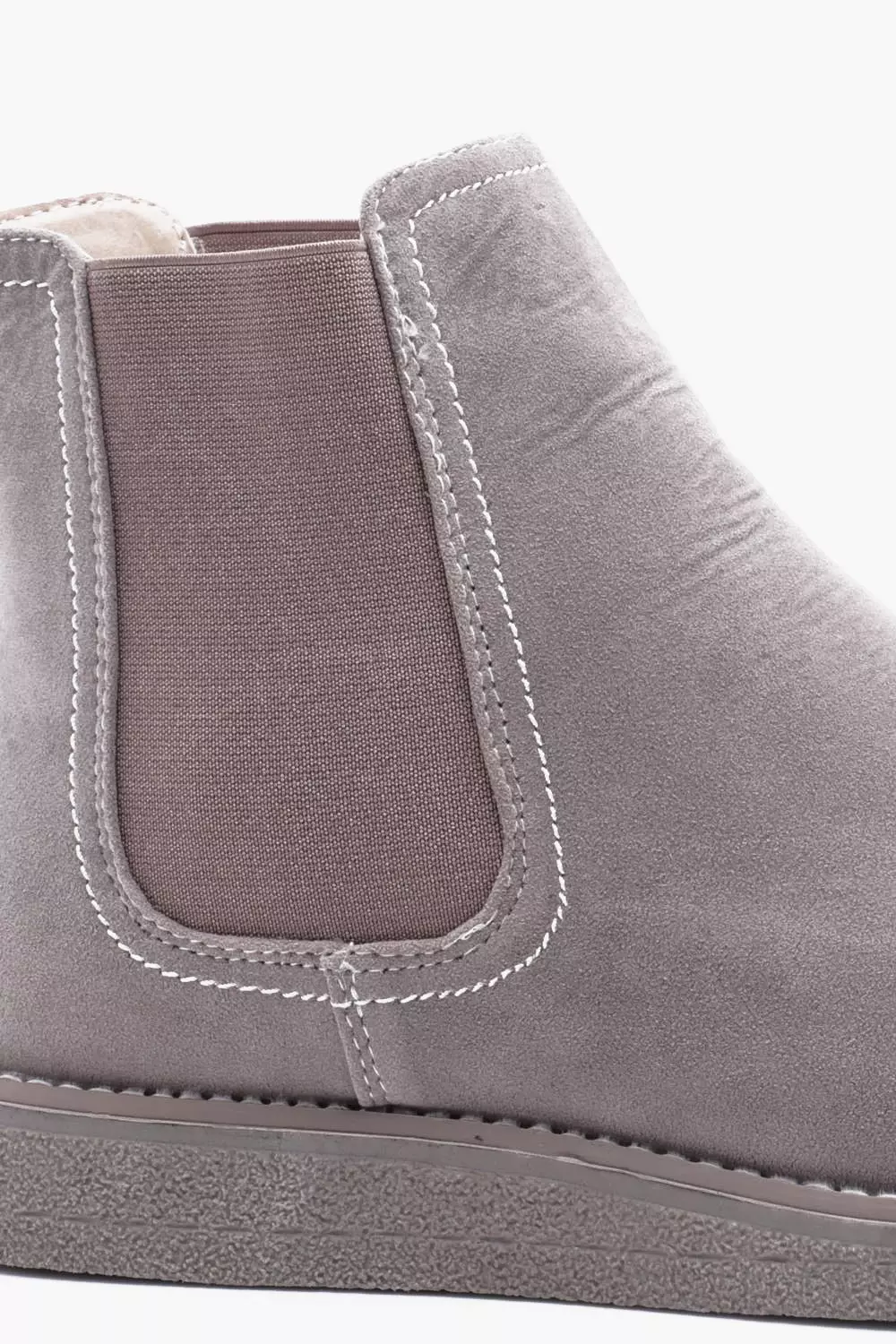 Taupe Crepe Sole Chelsea Boots alternatieve afbeelding
