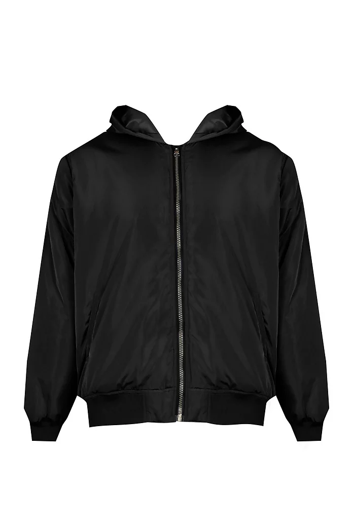 Big And Tall MA1 Hooded Bomber Jacket | boohooMAN USA Big And Tall MA1 Hooded Bomber Jacket | boohooMAN USA
