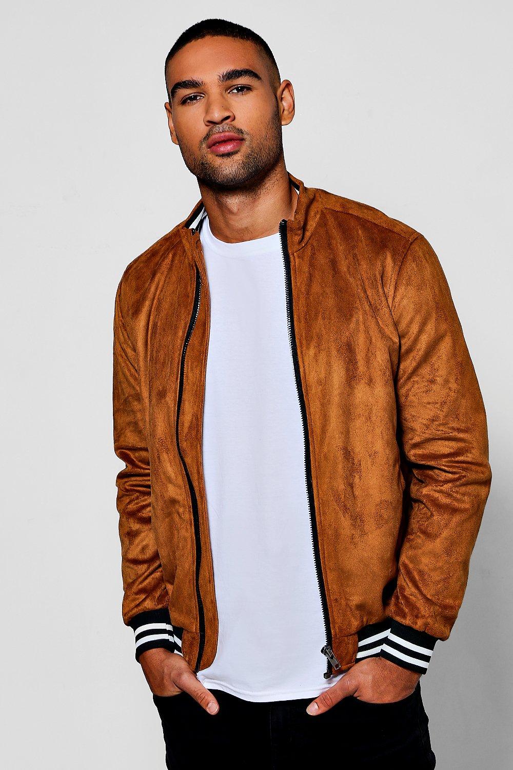 tan bomber jacket men