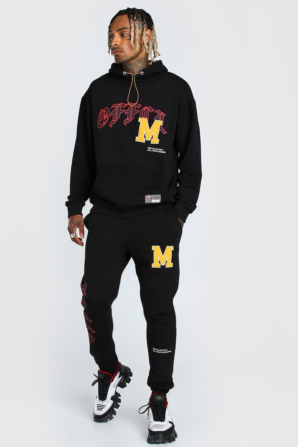 Black store boohooman tracksuit