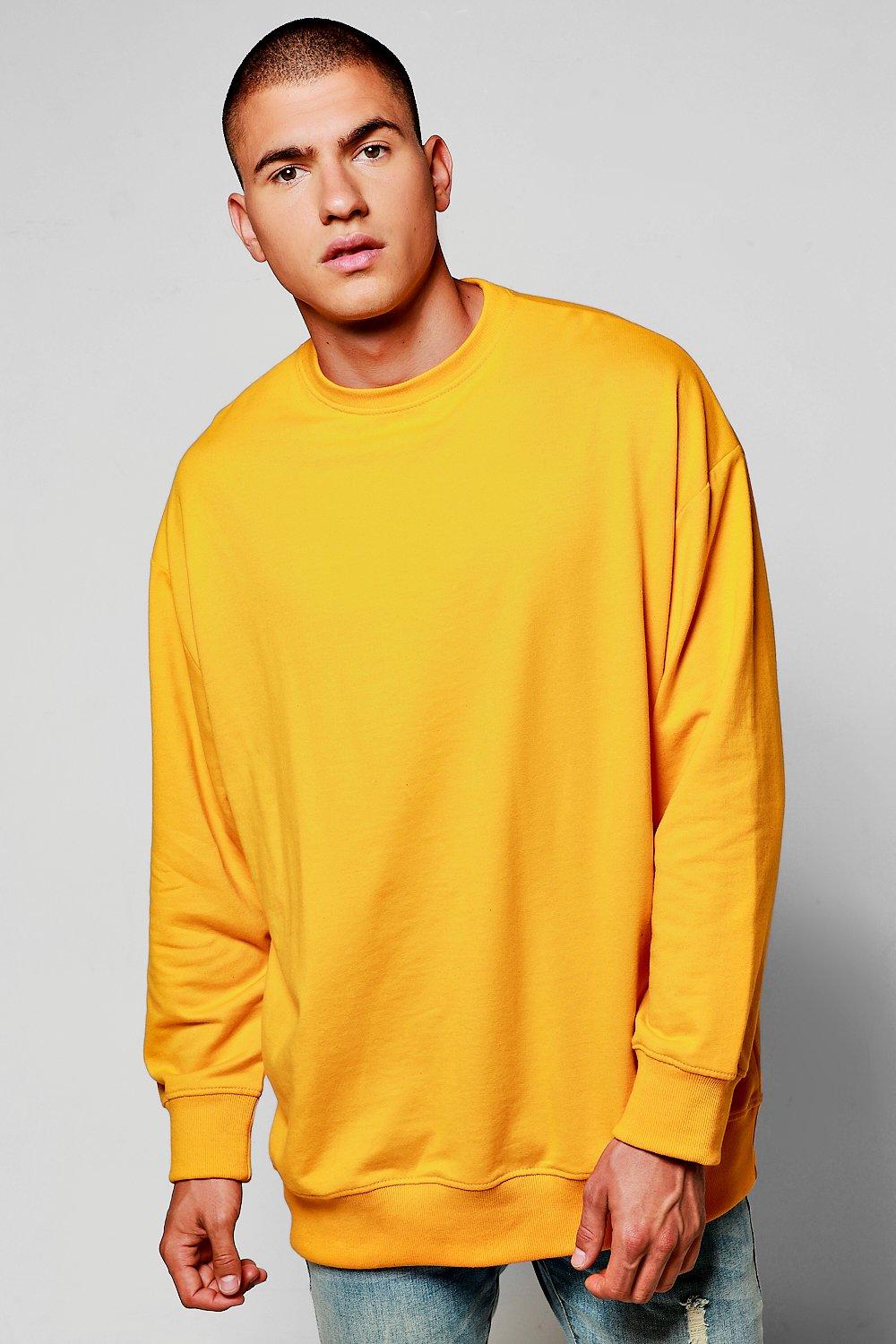 yellow sweatshirt outfit men