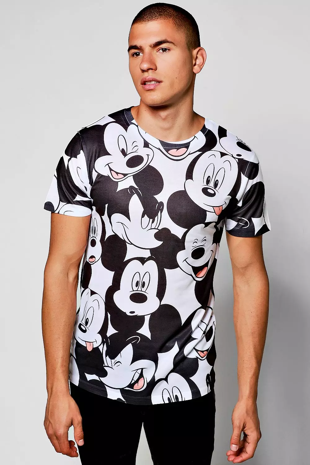 Amazon.com: Disney Boy's Mickey Silhouette T-Shirt, Charcoal