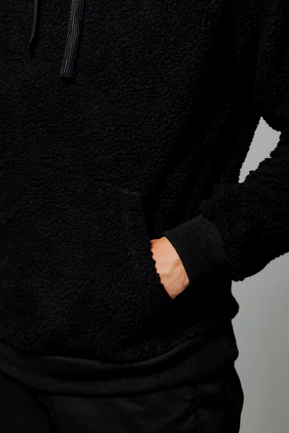 Borg Over Head Hoodie With Kangaroo Pocket alternative image