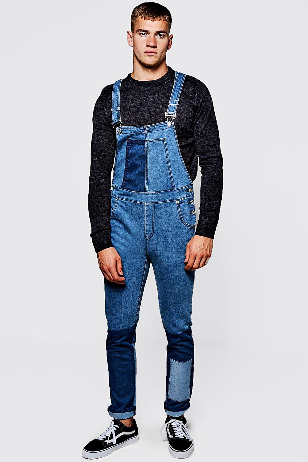 slim fit denim overalls mens