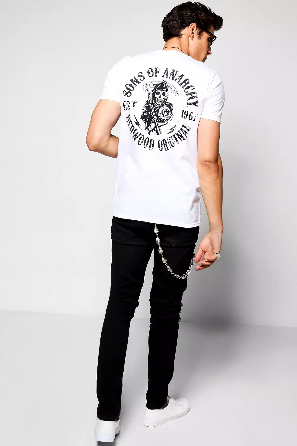 White Back Print Sons Of Anarchy T-Shirt alternative image
