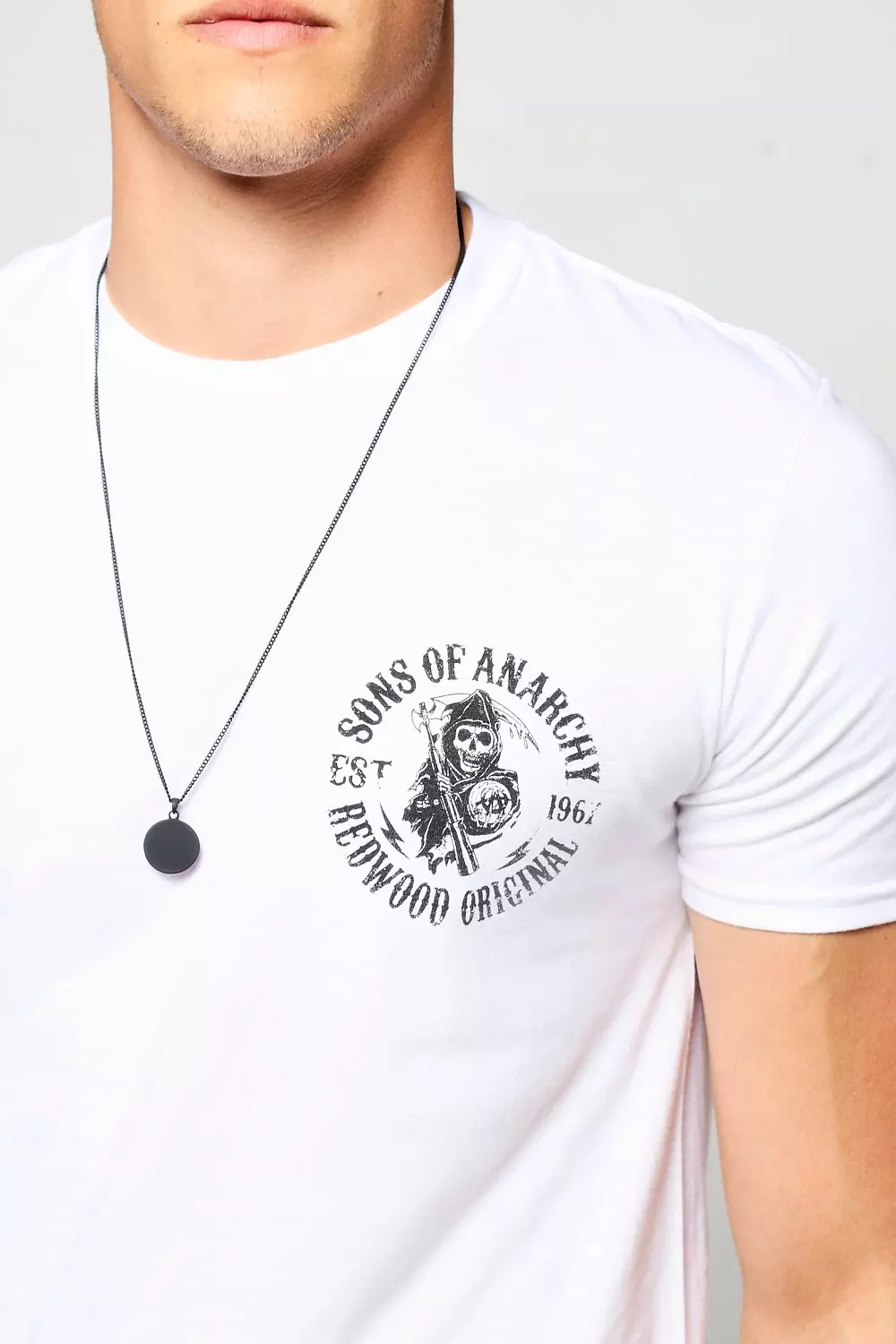 White Back Print Sons Of Anarchy T-Shirt alternative image