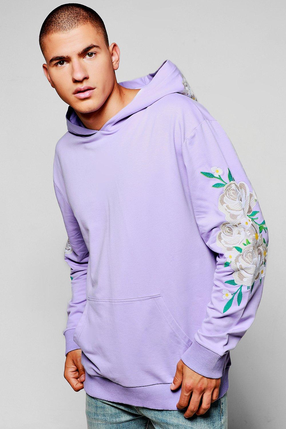 floral embroidered hoodies