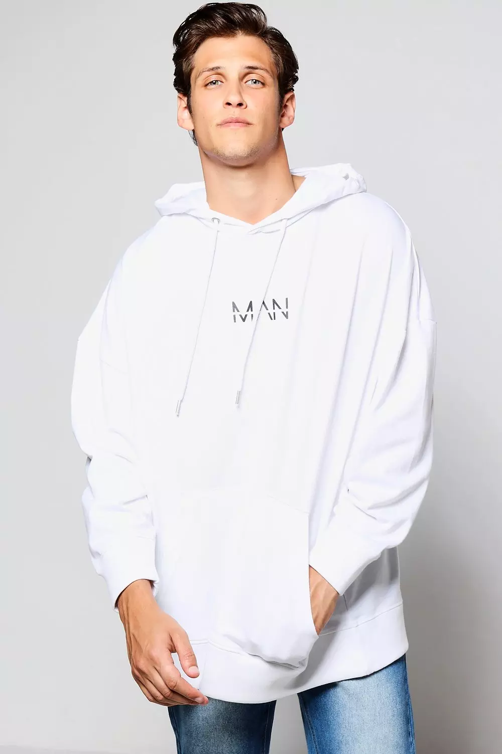 Oversized Original MAN Print Hoodie alternative image
