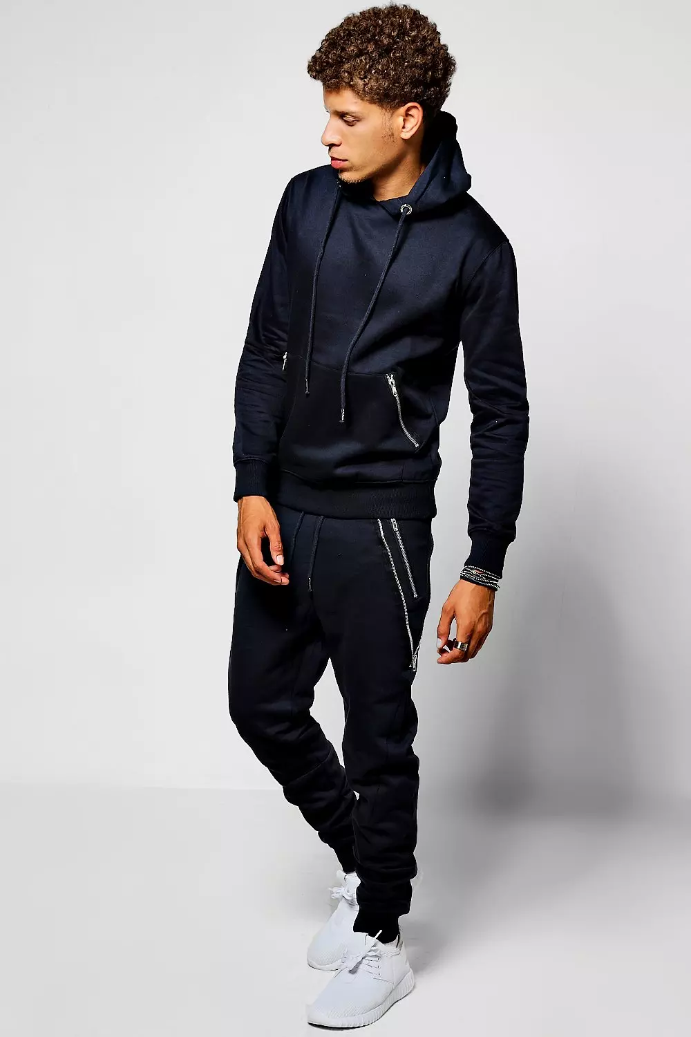 Boohooman skinny fit tracksuit sale