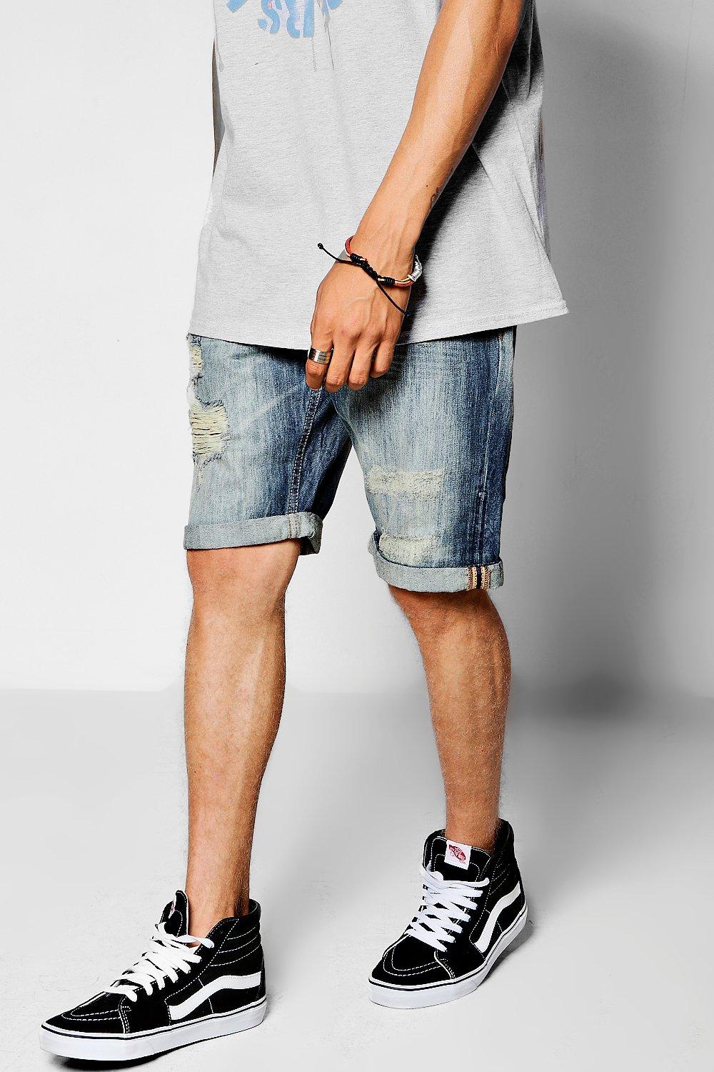 Boohooman hot sale denim shorts