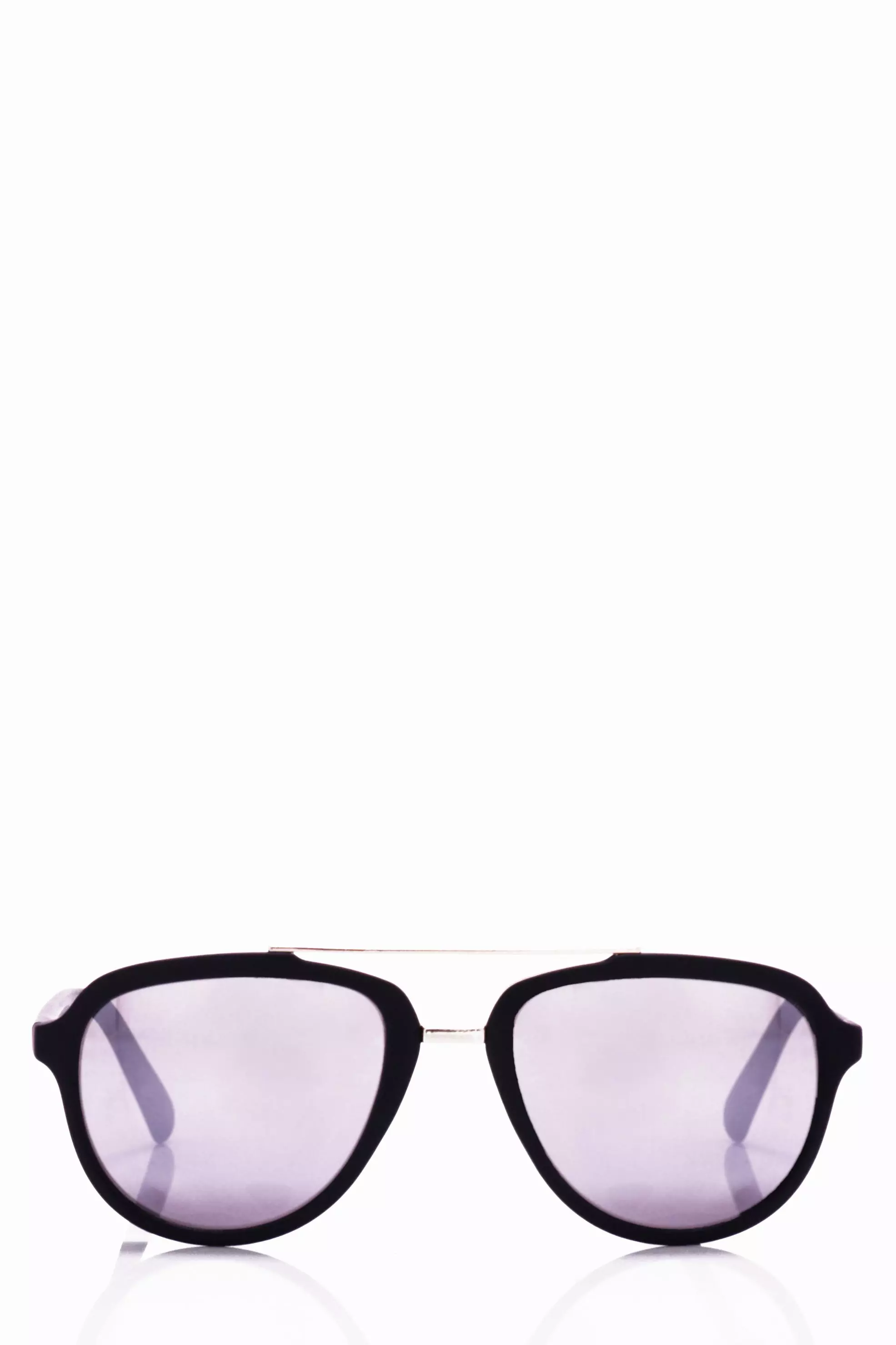 Black aviator sunglasses with gold trim sale
