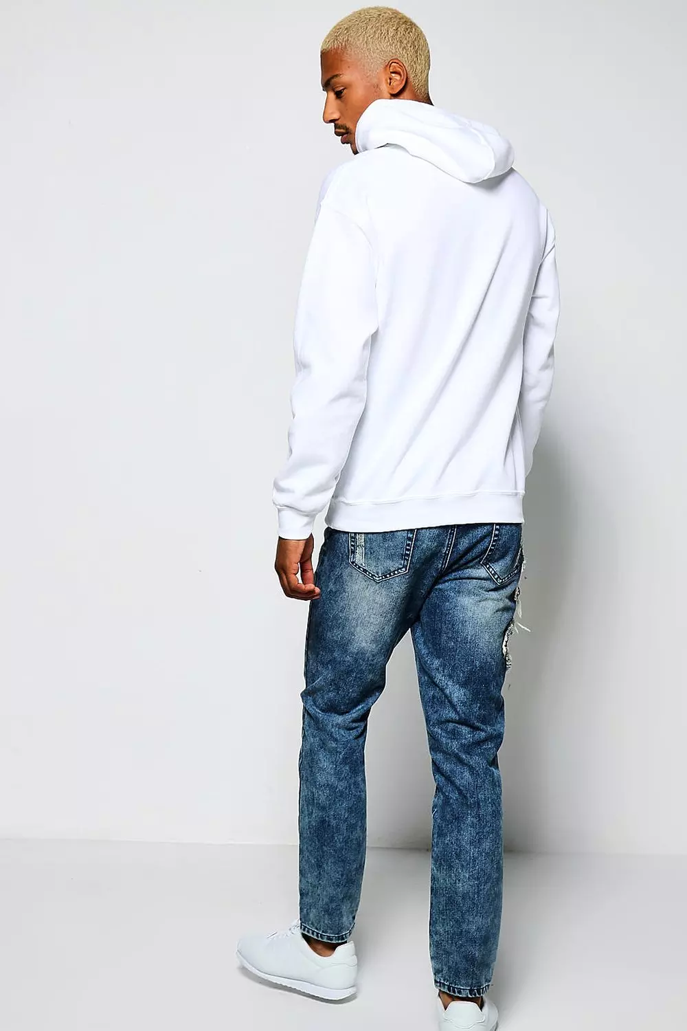 Skinny Fit Rose Embroidered Denim Jeans alternative image