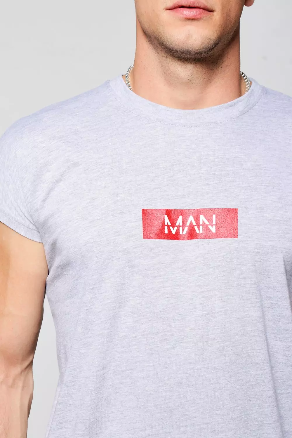 MAN Red Box Longline Cap Sleeved T-Shirt alternative image