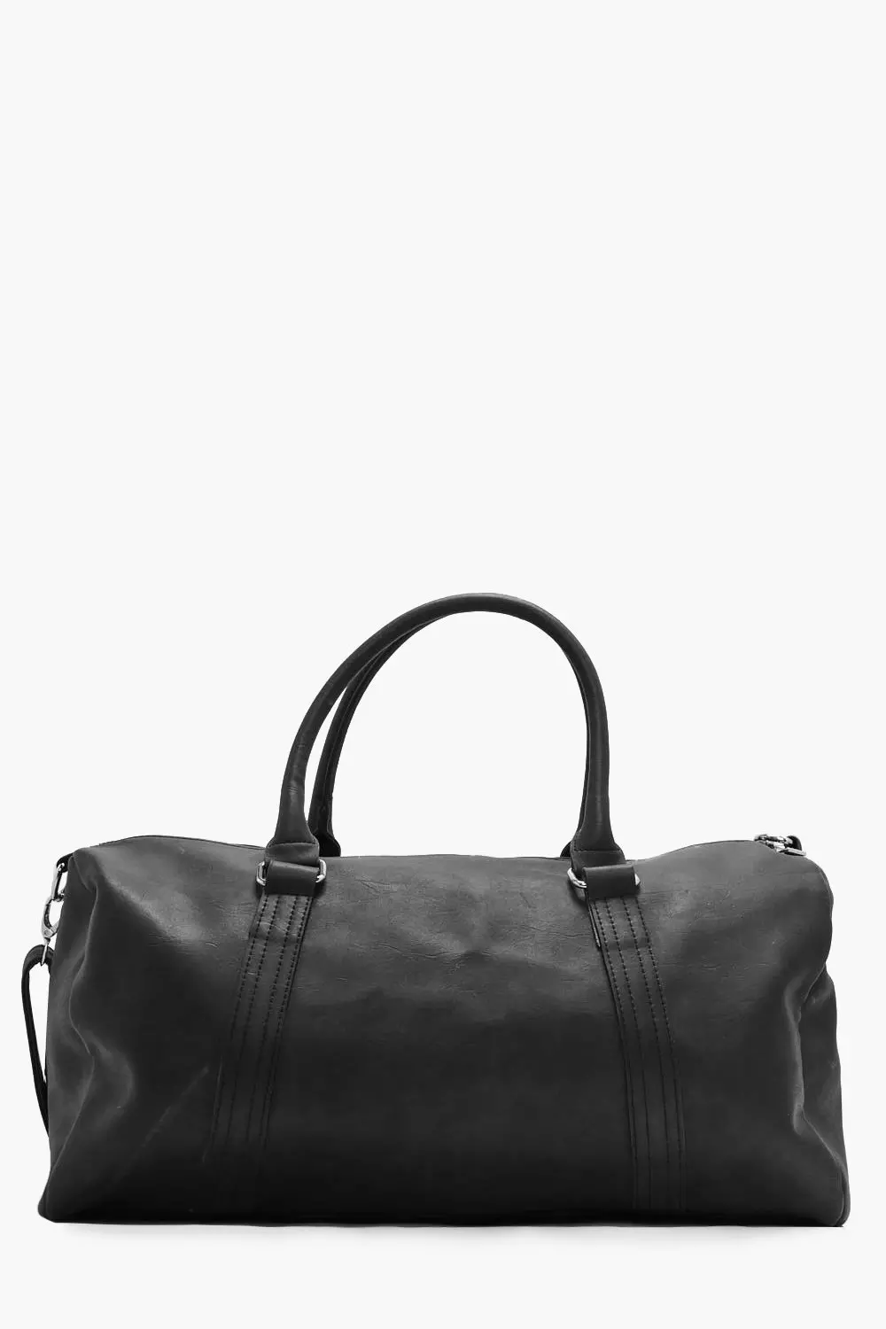 Black Smart PU Holdall Bag boohooMAN UK