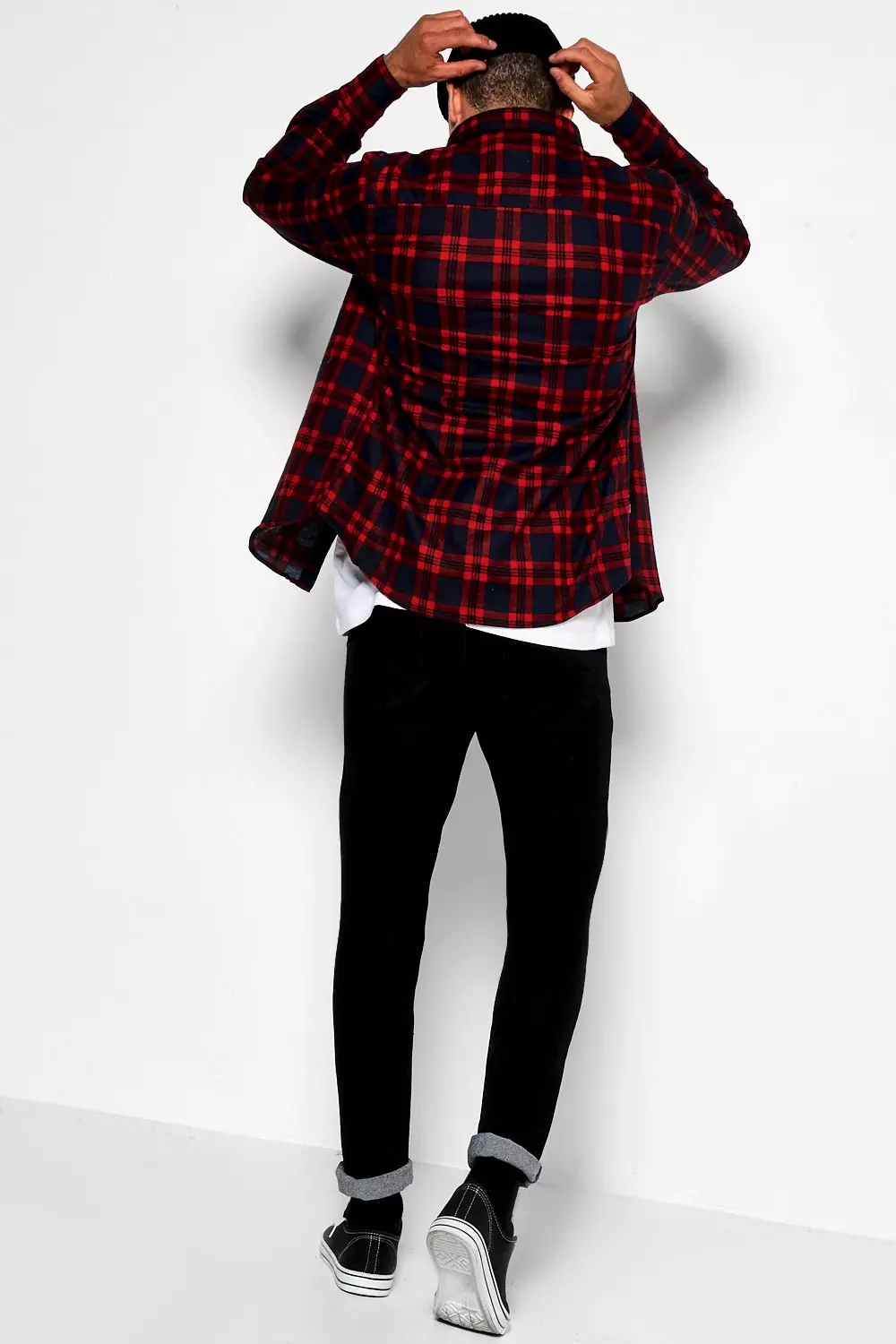 Red Long Sleeve Check Shirt alternative image