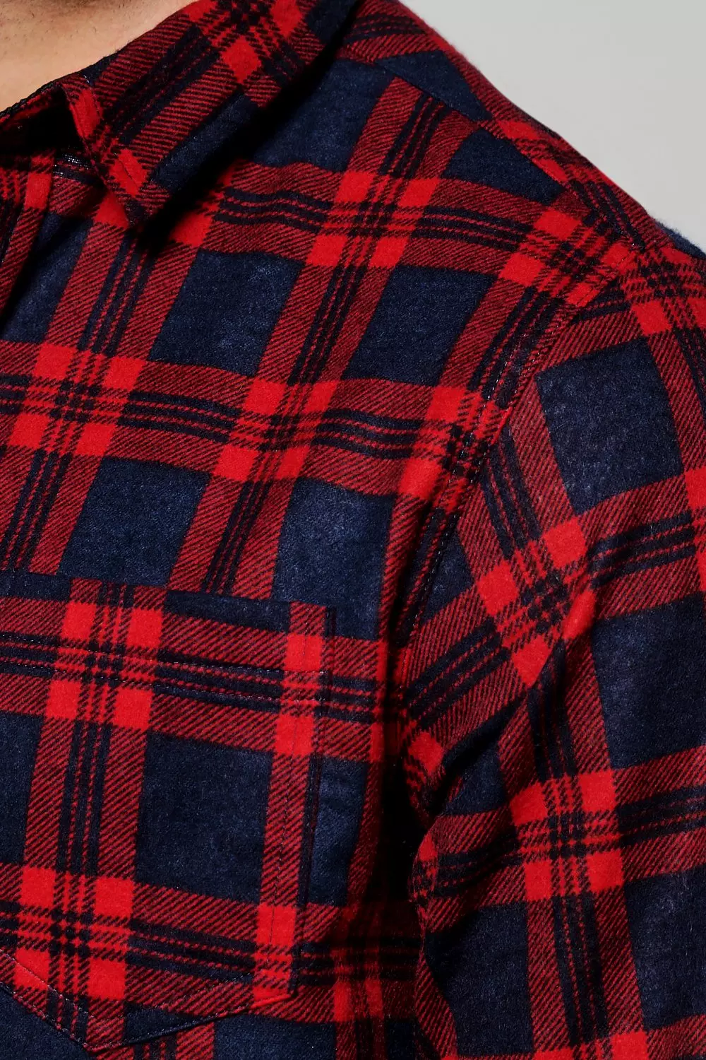 Red Long Sleeve Check Shirt alternative image