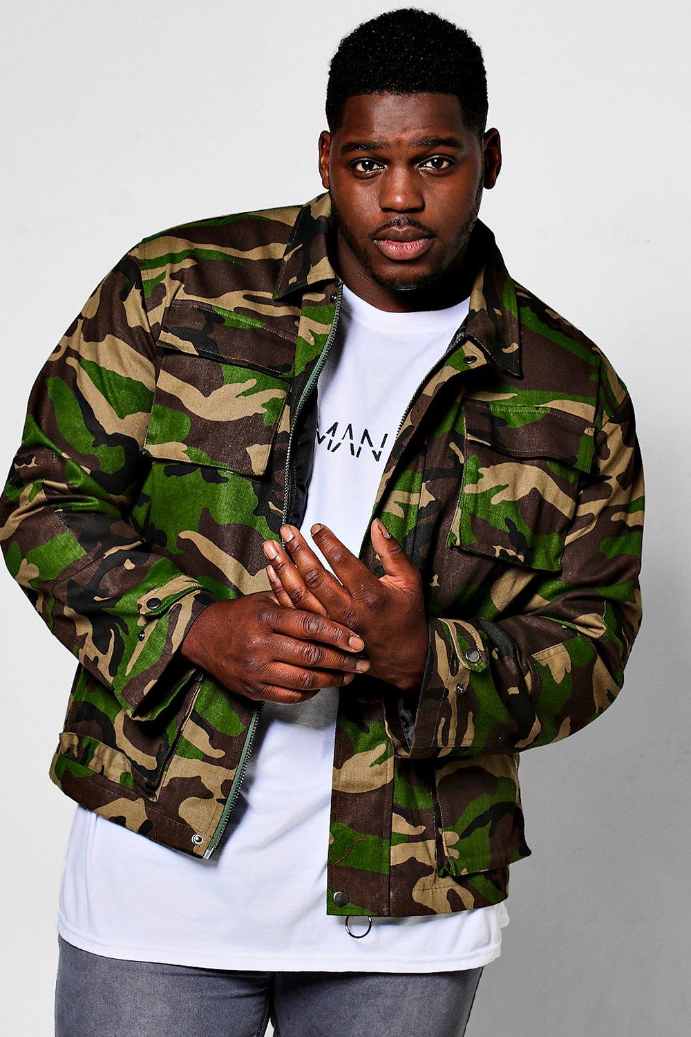 plus size camouflage jacket