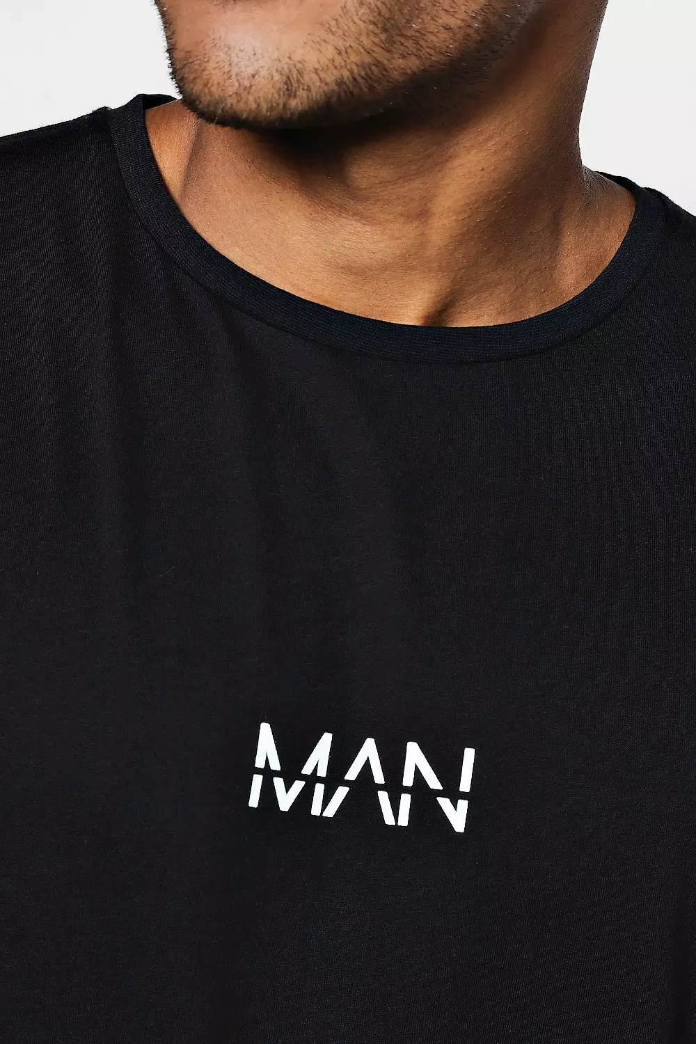 T-Shirt mit originalem Man-Logo alternatives Bild