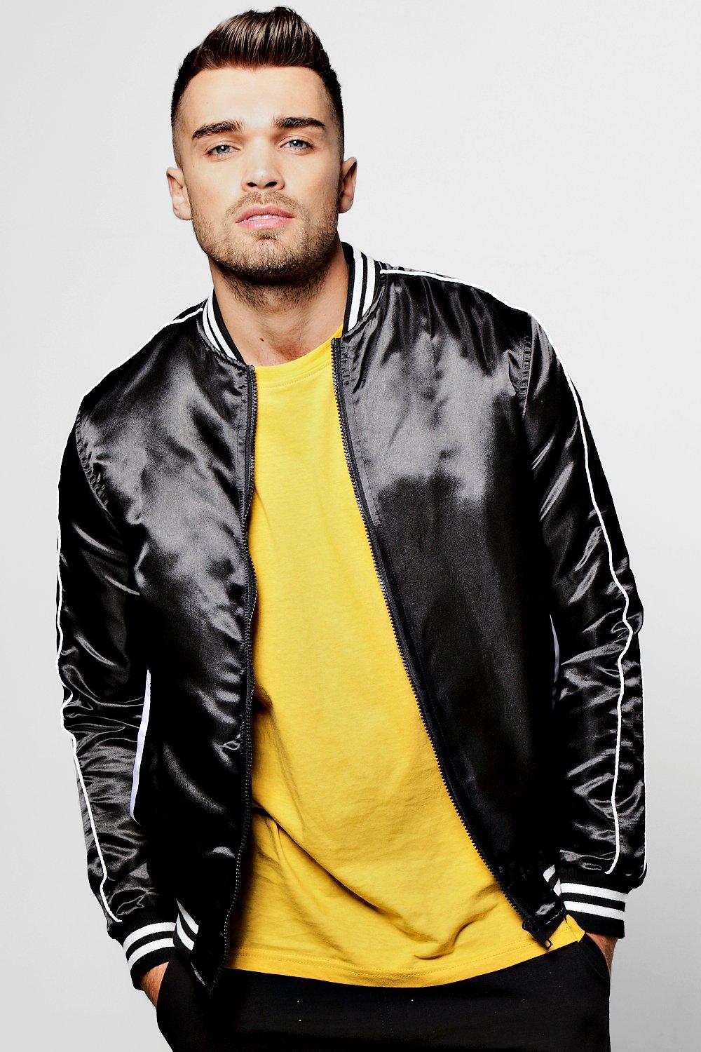 Satin Varsity/Bomber Jacket (Acetate & Polyester Satin) —