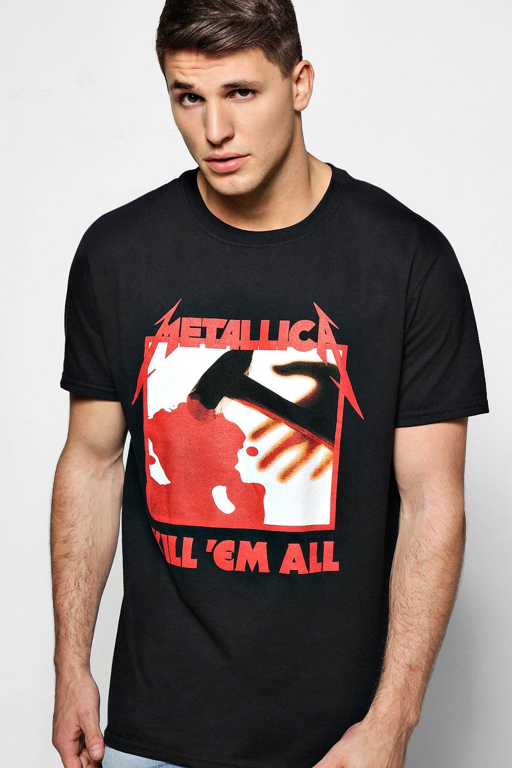 black and red metallica shirt