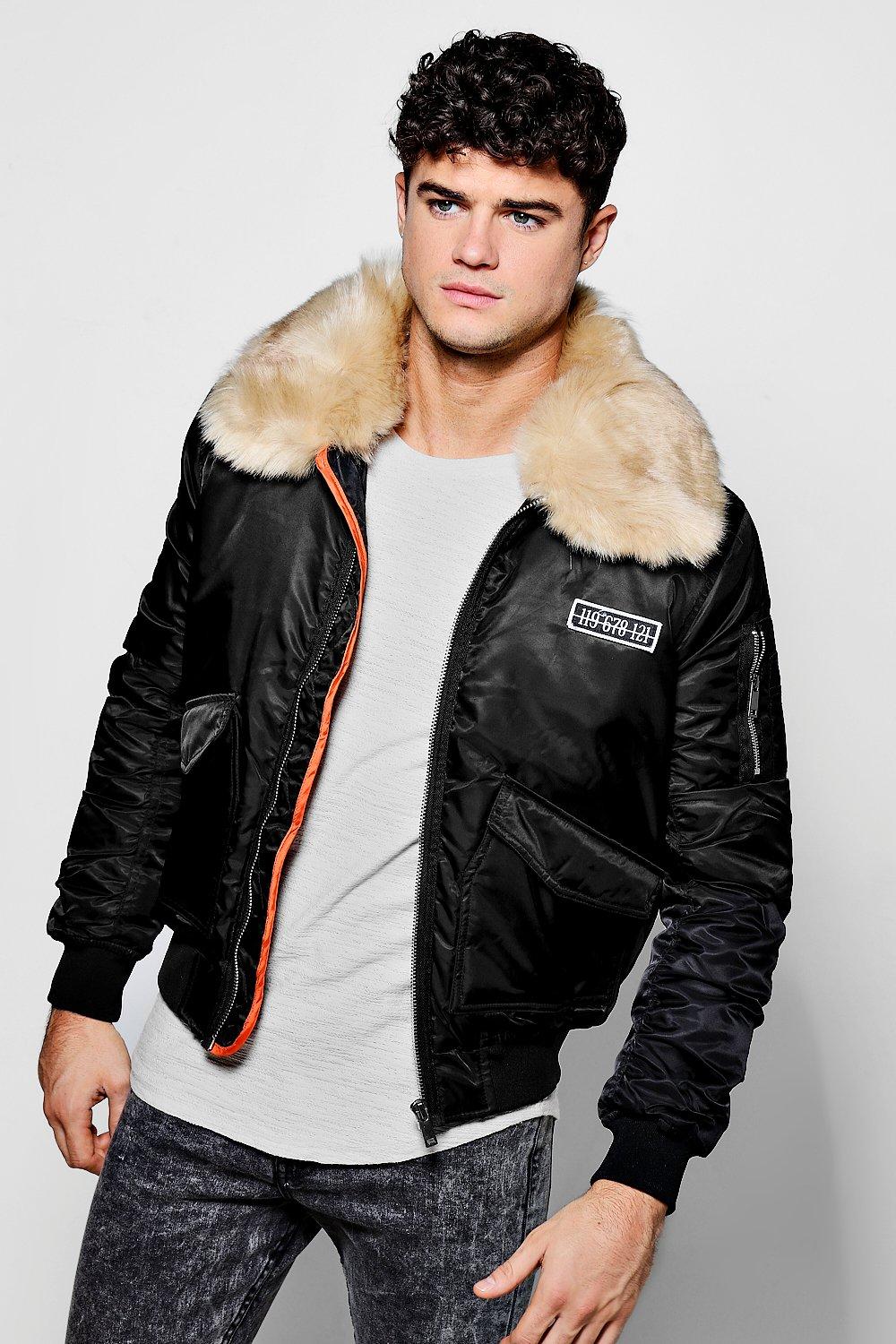 jacket with a fur collar